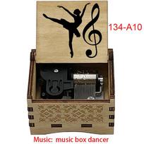 Melody Music Box Dancer 18 Note Mechanism Movement Wooden Wind Up Music Box Clockwork 3 134-A10