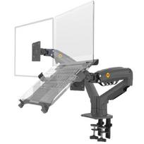 Desktop NB F160 + FP-2 Gas Spring Dual Arm for 17 -27  Monitor Holder + 10 -17  Laptop Support Air Press Mount Stand Load 2-9kg F160-FP-G