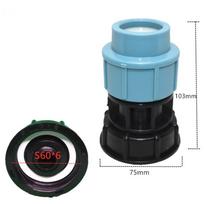 IBC Straight Tee Outlet Hose Water Fittings Connector Tank Adapter 32mm-Straight Pipe