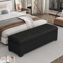 Luxury Storage Bench, Waterproof Shoe Stool, Large Ottoman Box, Heavy-Duty Armchair - Scratchproof, Multi-Use, High Capacity