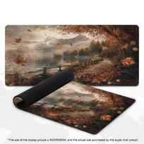 XXL Gaming Mouse Pad Vintage Autumn Mountain Lake Deskmat Non‑Slip Rubber Keyboard Mats Pc Gamer Mousepad Desk Mats Mausepad 800x300x3mm
