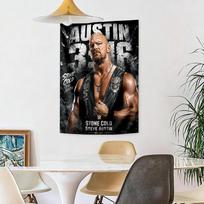 Stone Cold Steve Austin Wall Decor Tapestry Art For Pet Memorial Birthdaywedding Party Backdrop Family Gift 100cmx150cm