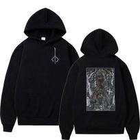 2026 Game Bloodborne Lady Maria Print Hoodie Men's Retro Fashion Long Sleeve Sweatshirt Unisex Cosplay Clothing Pullover Hoodie S black