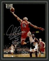 Dennis Rodman A4 Signed / Autographed Basketball Hof Bulls Photo Poster brown