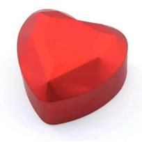 Žiedo dėžutė Raudona širdies formos Elegantiška išskirtinė žiedo dėžutė su LED šviesa vestuvių pasimatymui red