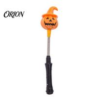 Kids Safe Glow Stick Halloween Party LED for Kids, Spooky Pumpkin Ghost Candlelight Effect Lighted Up Rod with Spring Holiday Favors Atmosphere Light tamsiai oranžinės spalvos