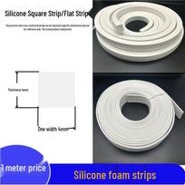 Silicone Foam Sealing Strip: High/Low Temp Resistant, Anti-Aging, Soft & Uniform Foaming, Suitable for All Seasons gray