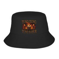 Street Ballerina Cappuccina Italian Brainrot Meme Bucket Hat Unisex Foldable Outdoor  FisherUnisex Caps Bob One Size black