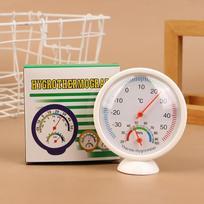 Mini Round Pointer Thermometer Hygrometer Bell Shaped Analog Hygrometer Humidity Watch -30-50 Celsius Degree For Garden white
