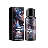 Eelhope Glitter Highlight Spray Shimmer Spray for Hair Body Collar for Party Festival 120ml black