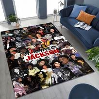 Madingas MJ Michael Jackson Pop Karaliaus meno kilimas miegamojo svetainės sofos namų durų kilimėlio dekorui, didelis neslystantis vaikų grindų kilimėlis 40cm x 60cm gray