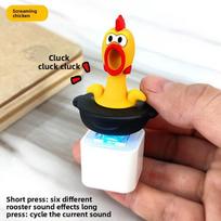 Animal Seagull Sound Button Clicker Keycap Stress Relief Keyboard Anti Stress Electronic Luminous Keychain Funny Fidget Toy Gift