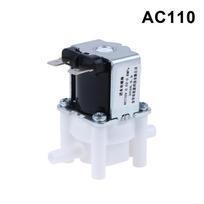 Elektrinis plastikinis solenoidas vožtuvui DC12V 24V 36V 48V AC110V 220V 1/4  Įprastai uždarytas įleidimo vandens valdymo vožtuvo valdiklis jungiklis AC110V