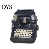Retro fonografas, rašomosios mašinėlės figūrėlė, mini skulptūra, menas, amatų stalo dekoravimas Typewriter black