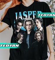 Vintage Jasper Hale Shirt, Fan Tee Graphic Shirt, Gift For Women and Man Unisex T-Shirt 150 gray