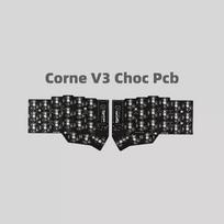 Corne V3 Ergonomic Split Mechanical Keyboard Kit VIA Programmable PCB Board Positioning Plate for Crkbd MX Choc DIY Accessories black