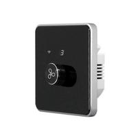 Smart Wifi Fan Switch 5 Speed Control EU Ceiling Fan Rotary/Knob Switches Tuya Remote for Alexa Home(Black) DS