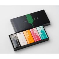 Ise Seianjo Japanese Sweet Red Bean Jelly Yokan Assortment 5 Colors 490g (78g x 5pcs) Matcha Yuzu Roasted Sweet Potato Plum Wine Red Bean Paste Wagash black