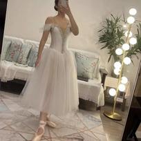 Balta baleto suknelė Ilgas romantiškas baleto tutu Profesionalus baleto Gulbių ežeras Balerina Moteris Vaikai Mergaitės Fėjos baleto kostiumas 110 balta