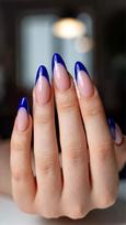 Nail Xpress Handmade Press On Nails | Reusable Acrylic ABS Fake Nails Set with Glue | Full Cover Stick On Nails for Women | Set of 12 Salon Finish N white