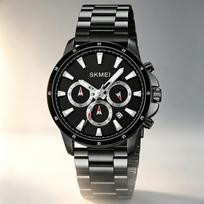 Vyriškas kvarcinis laikrodis SKMEI Chronograph Nerūdijančio plieno 2295 juoda