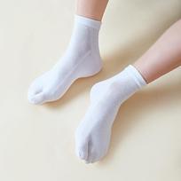 Medvilninės Tabi kojinės Dvi pirštų šlepetės Kojinės Vyriškos Moteriškos Vidpadžio kojinės Hallux Valgus ortopedinės Japoniškos dviejų pirštų kojinės EU 34-39 white