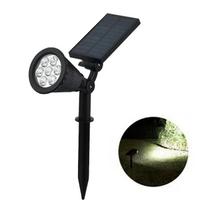 7 LED lauko saulės prožektoriai, reguliuojamas ryškumas, vandeniui atsparus prožektorius lauko sodui, kiemui, važiuojamajai takui, dekoratyvinis apšvietimas White Light black