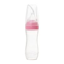 Soft Silicone Squeeze  Spoon Baby Food Feeder For Infant Food Dispensing Feeding Fruit Pacifier rožinė