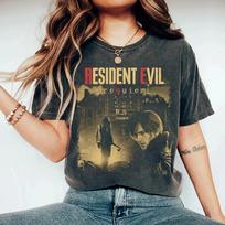 Resident Evil Requiem Leon S Kennedy Marškinėliai Grace Ashcroft Raccoon City Marškinėliai Trumpomis Rankovėmis Vyrams Moterims Pavasariui ir Vasarai Unisex S black