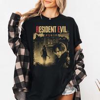 Resident Evil Requiem Leon S Kennedy Marškinėliai Grace Ashcroft Raccoon City Marškinėliai Trumpomis Rankovėmis Vyrams Moterims Pavasariui ir Vasarai Unisex XL smėlis