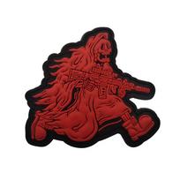 Luminous Devil Reaper Tactical PVC Velcro Patch for Backpack black