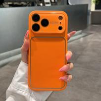 dėklas iphone 17 16 15 14 13 pro max dideliu langu apsauginis dėklas visos apsaugos Atsparus smūgiams Atsparus pirštų atspaudams Atsparus įbrėžimams iPhone 13 Pro oranžinė