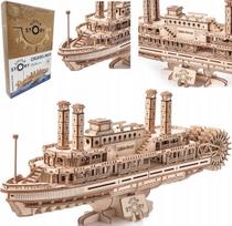 Medinė 3D dėlionė – garlaivis: medinio garlaivio modelis dovanai