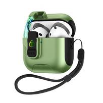 AirPods Pro 3/4 Protective Case with Pop-Up Stand for 2nd Gen Earphones AirPods 5/4 armijos žalia spalva