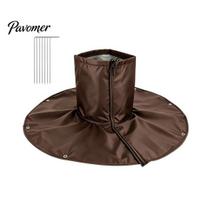 Outdoor Winter Garden Bed Cover Palm Tree Root Protector, 3-Layer Freeze with Ground Stakes, Insulation Protective Barrier for Young Trees Wrap Shrubs 1pc