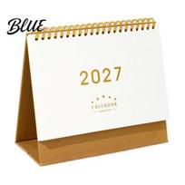 Desk Calendar for Planning 2027 Calendar Standing Flip Desktop Minimalist Gold Foil Cover Stationery Daily Tasks Monthly Planner Thick Paper M balta