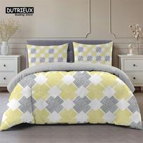 Geometric Bedding Set Microfiber Abstract Triangle Marble Pattern Print Duvet Cover With Pillowcases Teens Adults Bedroom Decor EU Single 135*200cm/53x79in 3pcs white