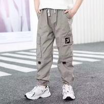 Boy Kids Cargo Tapered Long Pants Big Boys Sports Trousers 170cm pilka