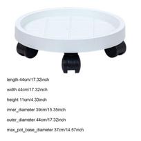 Stand on Wheels with Breathable Base, Tray for Round Flower Pots, Indoor And Outdoor Plants, Dia 45 cm