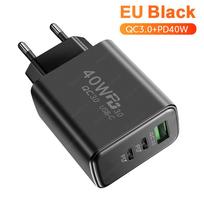 PD 60W USB Charger Type C Fast Charging Phone Charger Adapter For iPhone Samsung Xiaomi Huawei QC3.0 EU/US/UK Plug Wall Charger