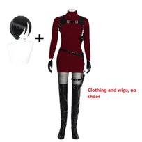 Moterų Ada Cosplay Wong Kostiumas Perukas Raudona Seksuali Suknelė Kostiumo Diržas Helovinas Helovinas Karnavalas Kaukės Kostiumas Suaugusioms Moterims XXXL black