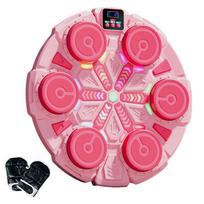 Wall Mounted Smart Music Boxing Machine Reaction Training Equipment  Home Exercise Pink 6Target Core