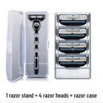 Three-Layer Manual Razor Blade with Wind Speed 3, Old-Fashioned Men's Beard Razor Holder & Replacement Head.