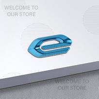 Automobilio dekoracija Metalinė raidė E Emblema 3D Lipdukas Priedai Peugeot EV iOn 2008 308 5008 4008 3008 508 208 Galinės bagažinės lipdukai blue
