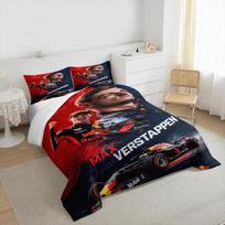 Max Verstappen 33 numerio Red Bull Racing patalynės komplektas (1 antklodės užvalkalas, 2 pagalvių užvalkalai, antklodė neįtraukta), Čempiono plakatų meno spaudinys 155x200cm