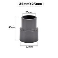 20/25/32/40/50 mm sodo laistymo žarnos jungiamosios detalės PVC tiesios reduktoriaus jungiamosios detalės Vandens vamzdžio akvariumo adapteris gray