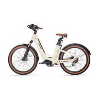 MIHOGO AIR Anglies pluošto plento elektrinis dviratis, 750W, Dviguba baterija 48V 19.2Ah, T800 rėmas, 26 x2.5  spalvota padanga, Nykščio droselis, 2.4  IPS ekranas 48V 750W 19.2Ah pilkšvai balta