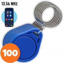 100 vnt. Spreest TAG-3 RFID 13.56 MHz prieigos raktų pakabukai, 40 × 32 × 4 mm