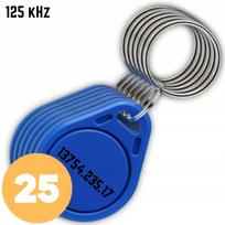 25 vnt. RFID prieigos pakabukų Spreest TAG-2 RFID 125 kHz UNIQUE, 40 × 32 × 4 mm
