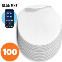 100 vnt. Spreest Coin-RIC RFID 13.56MHz prieigos lipdukų, 25 × 25 × 0.86 mm